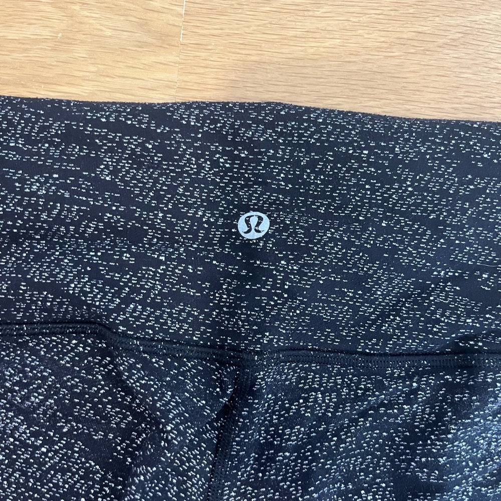Lululemon Black Speckled Wunder Under Leggings
